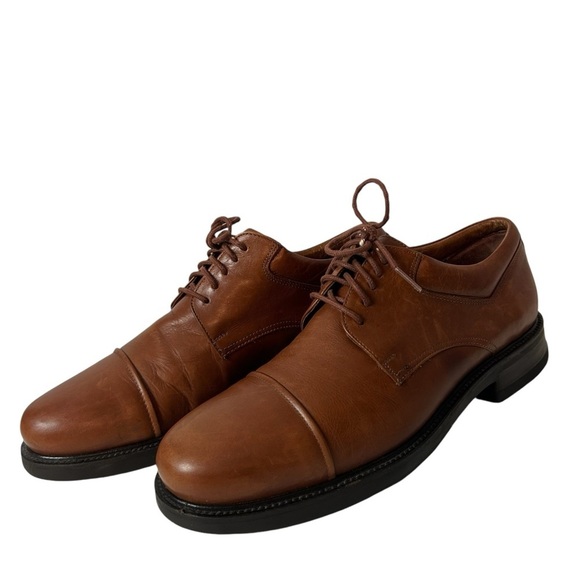 JOHNSTON & MURPHY EXPRESS ITALY Mens Tan Casual Cap Toe Oxford Derby Size 11.5 M JOHNSTON & MURPHY EXPRESS ITALY Mens Tan Casual Cap Toe  main image 2